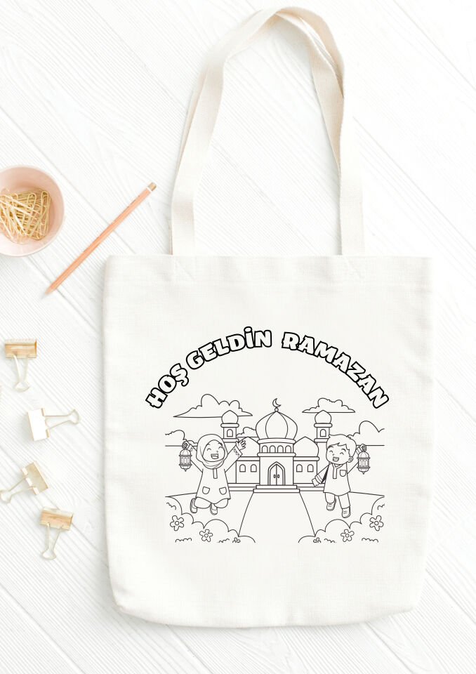 Hoş Geldin Ramazan Boyama Çantası-35x40 cm