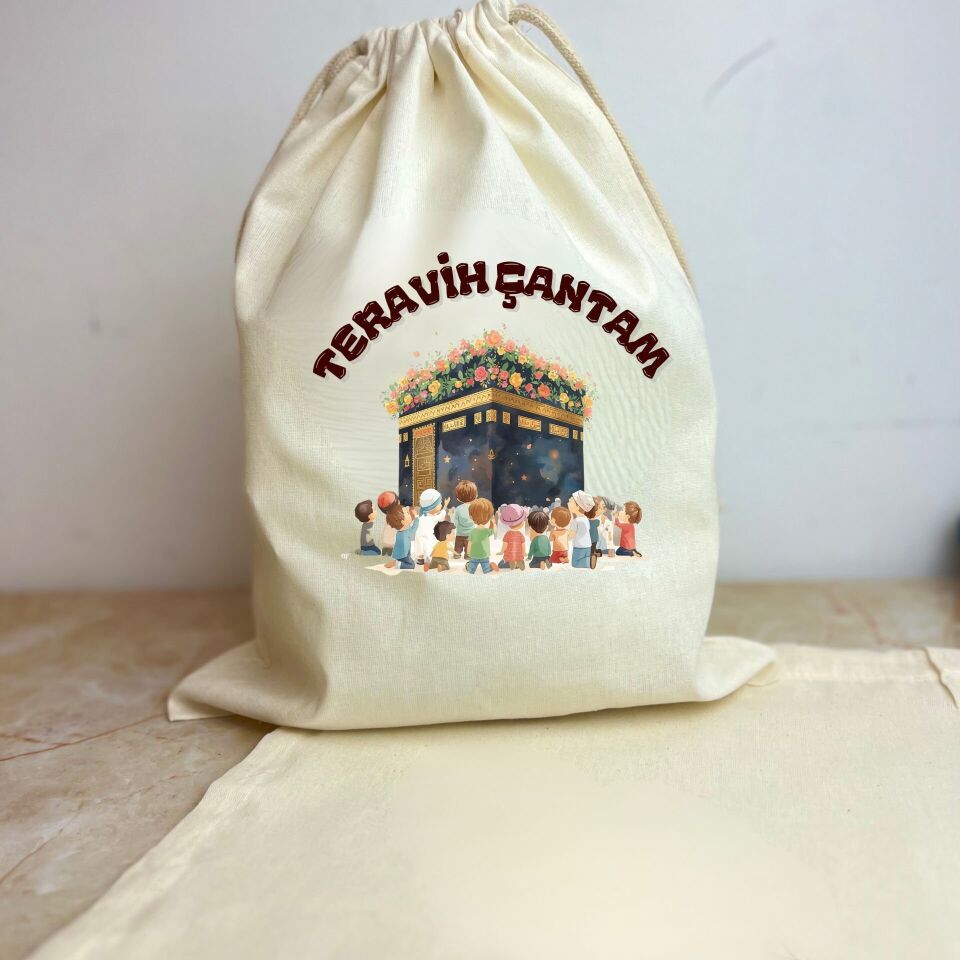 Hoş Geldin Ramazan Boyama Çantası-35x40 cm KAHVERENGİ