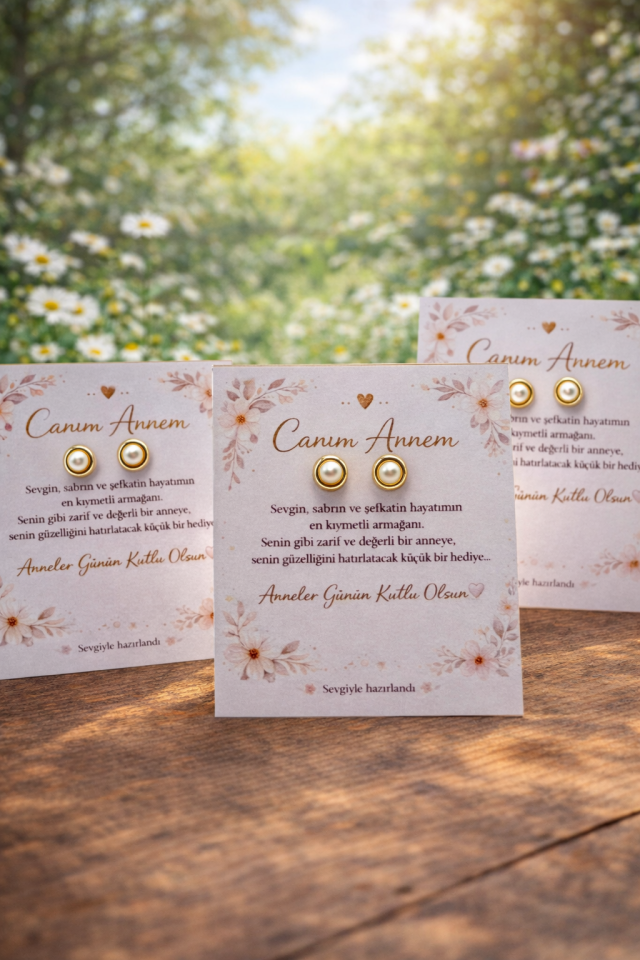 Anneler Günü İncili Küpe