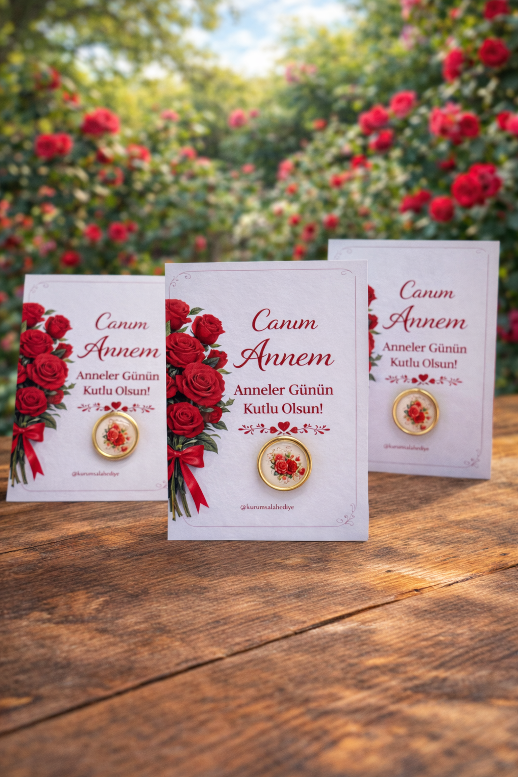 Anneler Günü Gold  Lüks Broş