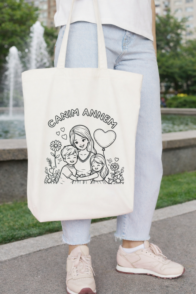 Canım Annem Boyanabilir Omuz  Çantası