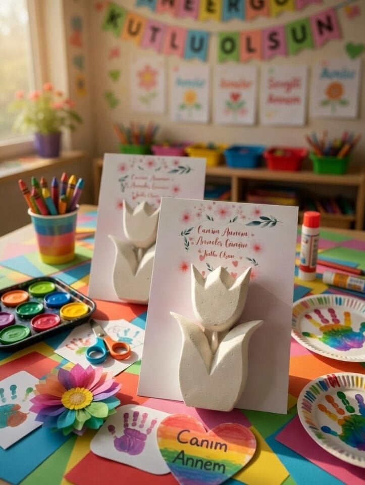 Anneler Günü Lale Boyama Etkinliği Seti