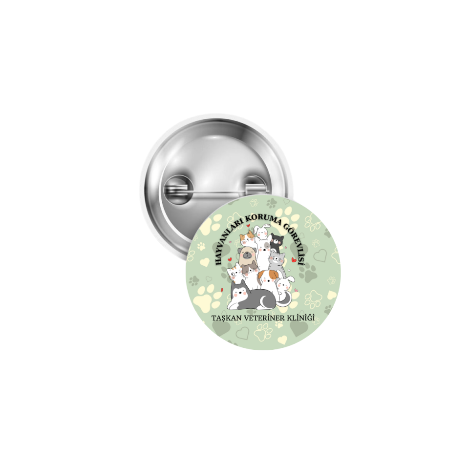 4 Ekim Hayvan Hakları Koruma Günü Rozet
