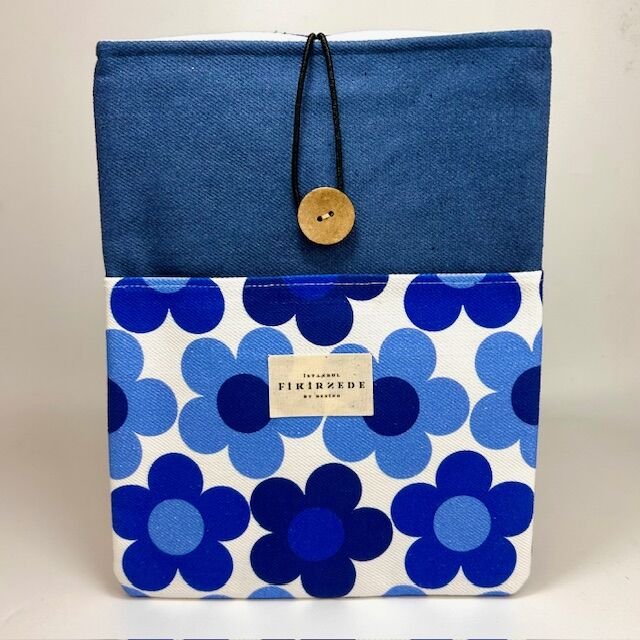 Kitap Çantası mor çiçekli