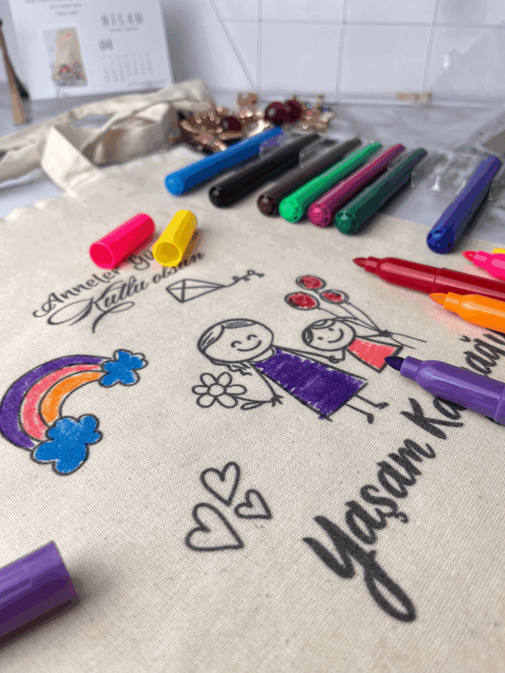 Anneler Günü Boyanabilir Omuz  Çantası