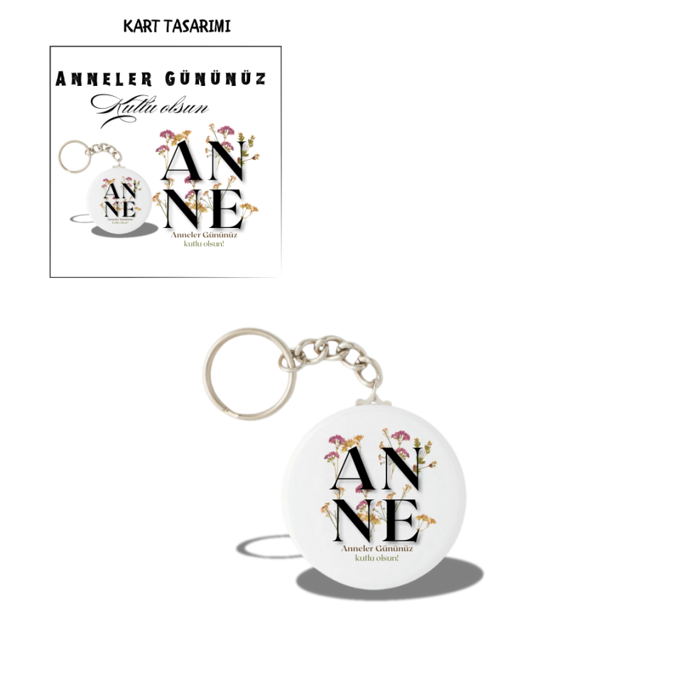 Anneler Günü Kartlı Anahtarlık (Kartlı)