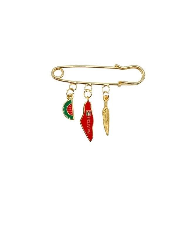 Filistin & Karpuz Charm Yaka Pini