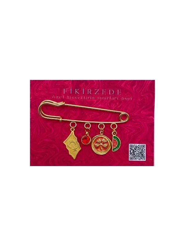 Türk Bayrağı Charm Yaka Pini