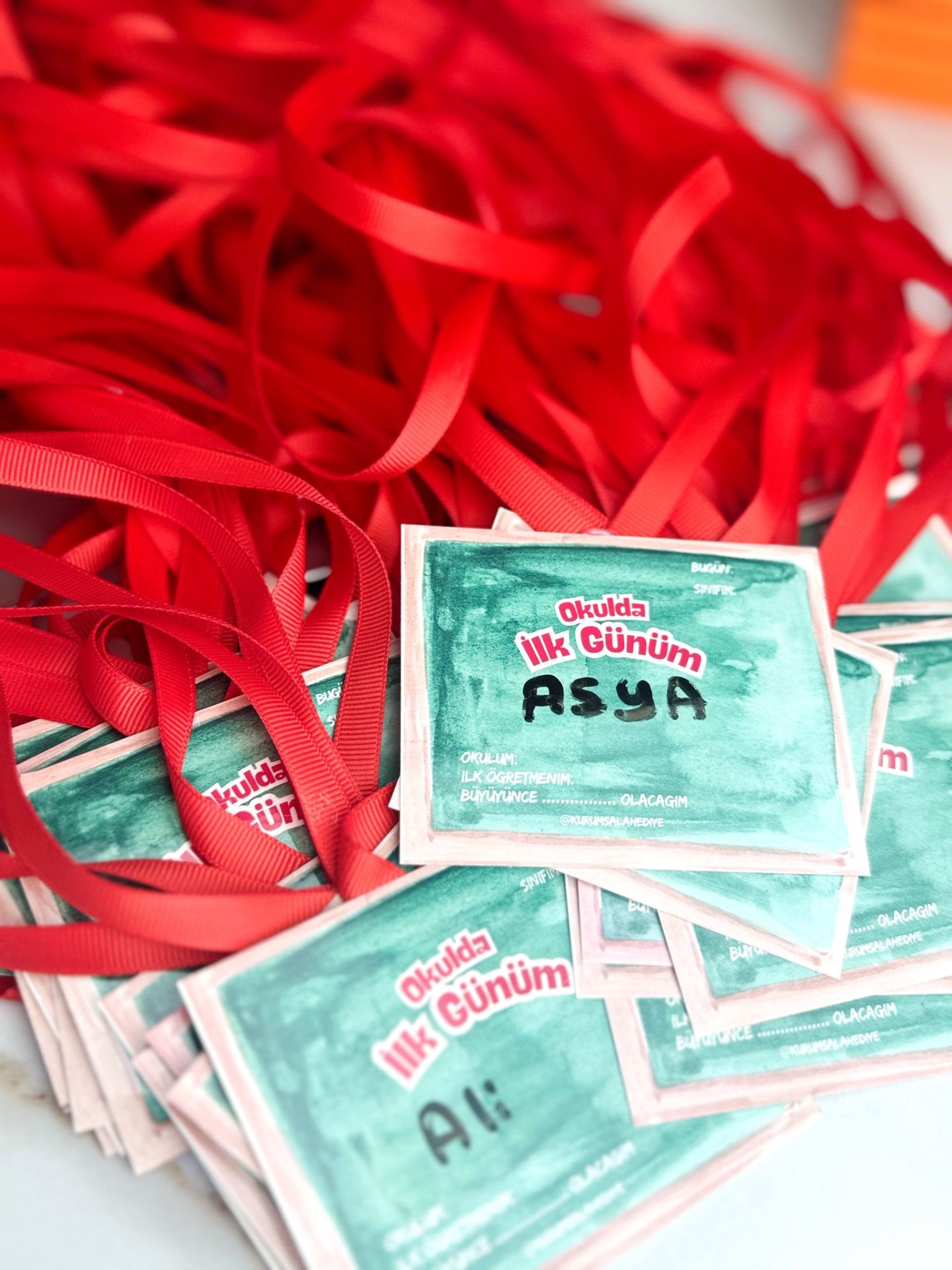 Okulda İlk Günüm Yaka Kartı