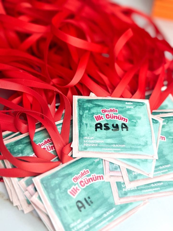 Okulda İlk Günüm Yaka Kartı