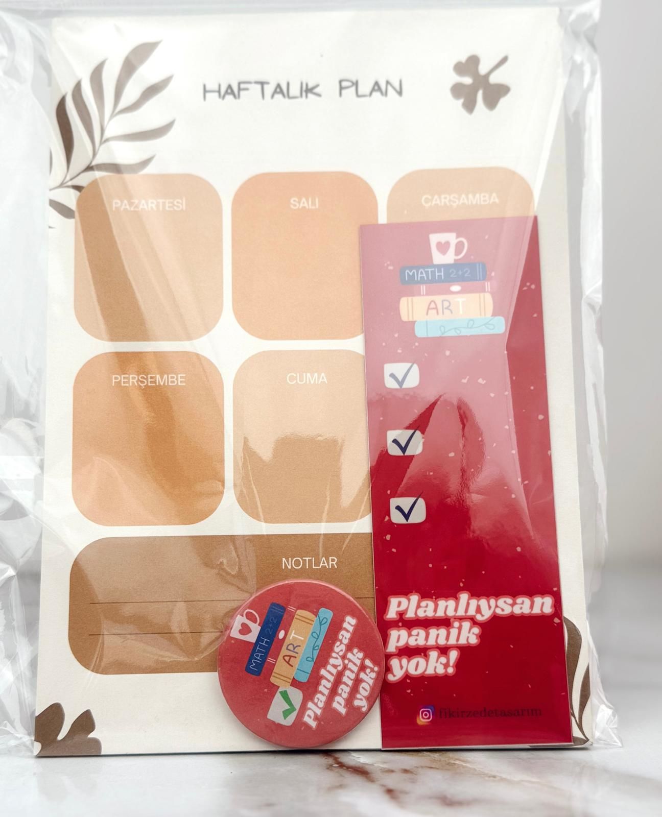 Planlıysan Panik Yok! Turuncu Haftalık Plan Seti