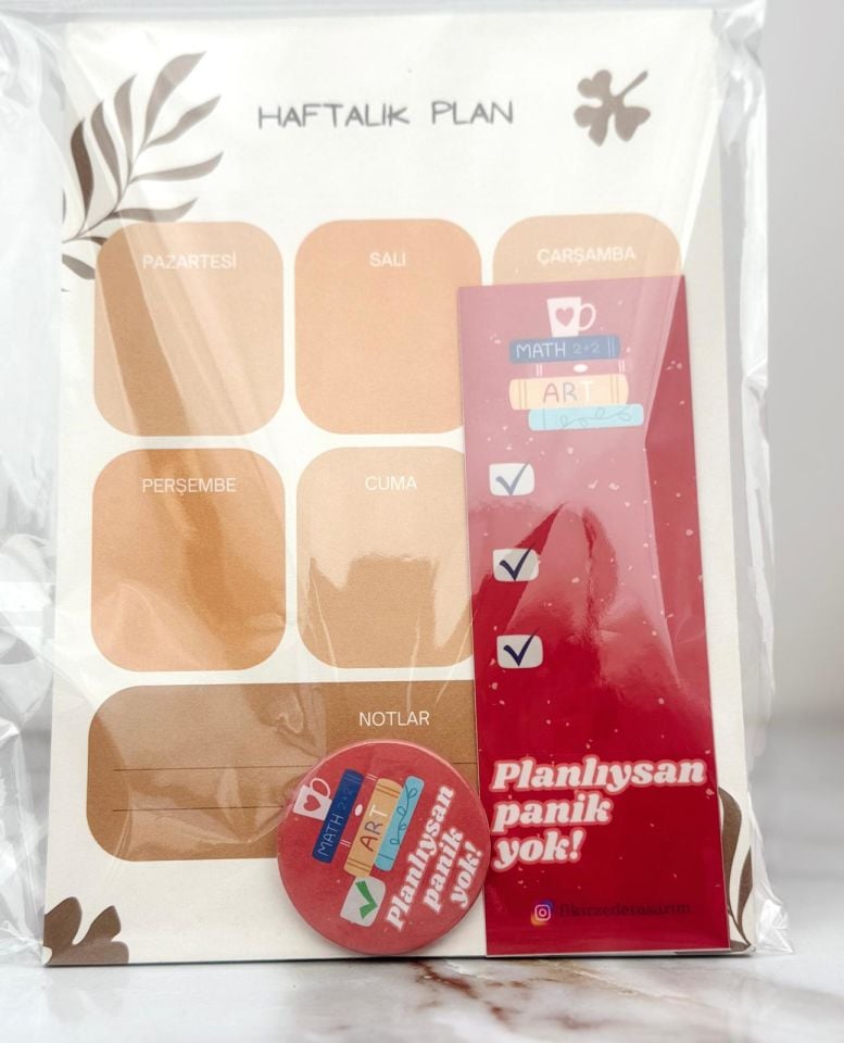 Planlıysan Panik Yok! Turuncu Haftalık Plan Seti