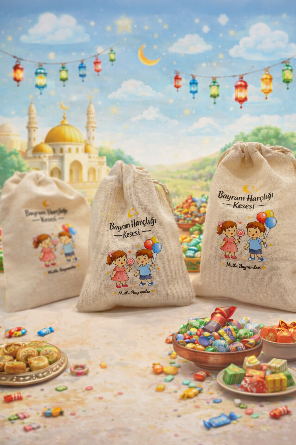 Mutlu Bayramlar Kesesi  15x12cm